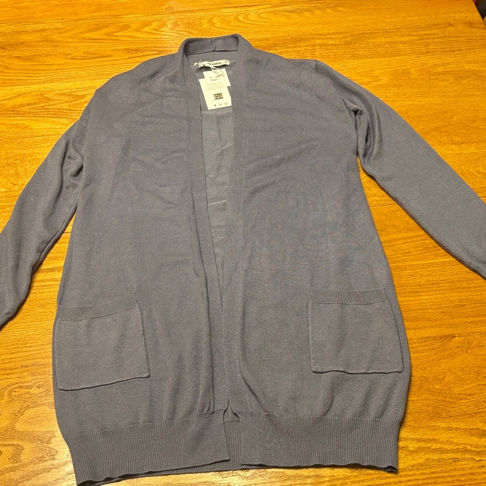 Grace Karin Women’s Gray Sweater Cardigan NWT - Picture 4 of 9